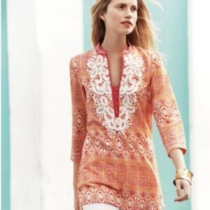 Indikka Boho Beaded Sequin Embellished Tunic Top